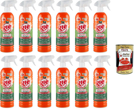 Rio Melaceto Con Aceto Di Mele Multiuso, Pulisce E Sgrassa Au Vinaigre De Cidre De Pomme Polyvalent, Nettoie Et Dégraisse 12 X 800 Ml + Italian Gourmet Polpa 400 G