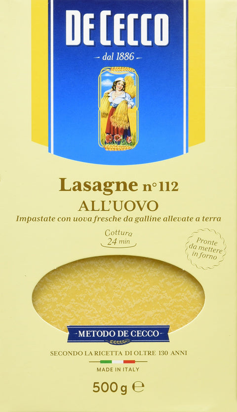 De Cecco Pâtes Aux Oeufs Lasagnes 500gr