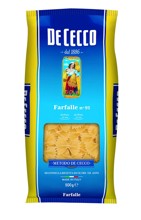 De Cecco Pâtes Farfalle 500 G - Lot De 5