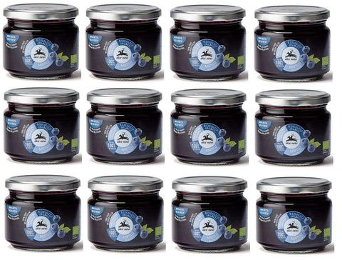 Alce Nero Composta Di Mirtilli Biologica Lot De 12 Compote De Myrtilles Bio Avec Myrtilles Biologiques 270 G