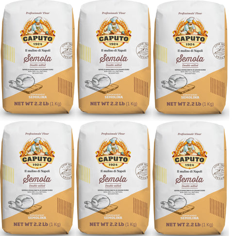 Molino Caputo Moulin Antico Caputo Semola Grain Dur Rimacinata Pack De 6 Unités