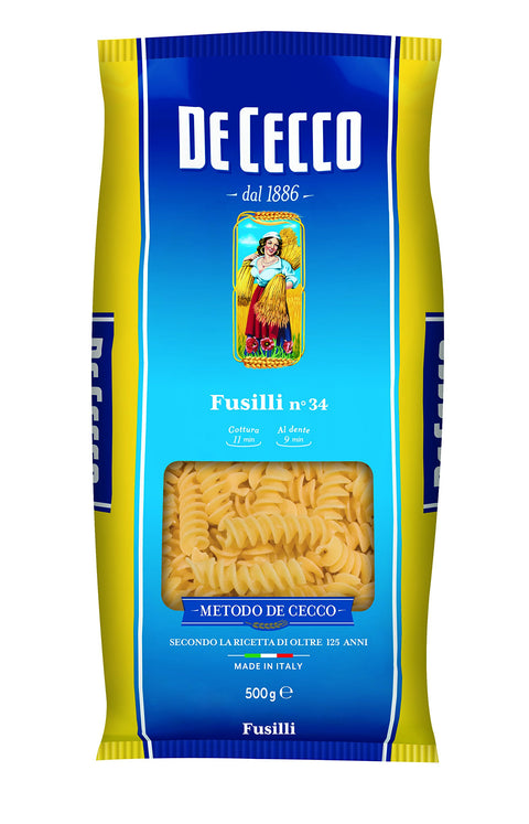 De Cecco Pâtes Fusilli 500 G - Lot De 6