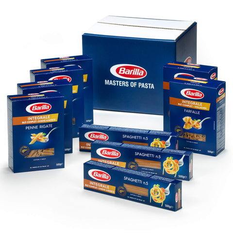 Variety Pack Blé Complet Barilla - Multipack Avec 3 Types De Pâtes Au Blé Complet, 9 Paquets De 500 G (4,5 Kg Total)