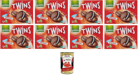 Gullon Biscotti Twins Chocolat Au Lait Farci À La Crème Et Recouvert De Chocolat Au Lait Entier, 8 X 252 G + Italian Gourmet Polpa 400 G