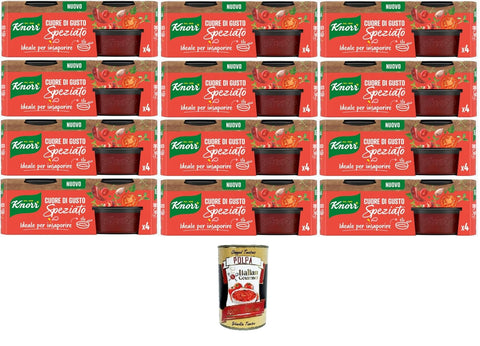 Knorr Cuore Di Gusto Lot De 12 Cœurs Spéciaux, Au Goût Épicé, 12 X 104 G + Italian Gourmet Polpa 400 G
