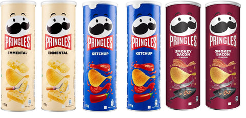 Pringles Lot De 2 Sachets De Ketchup + 2 Pringles Emmenthal Emmental 175 G 2 Smokey Bacon 175 G Dans Une Boîte Pratique + Polpa Italian Gourmet 400 G