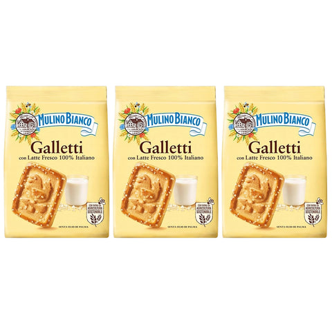 Mulino Bianco Galletti - Biscuits Sablés Au Sucre 350g (Galletti, X3)