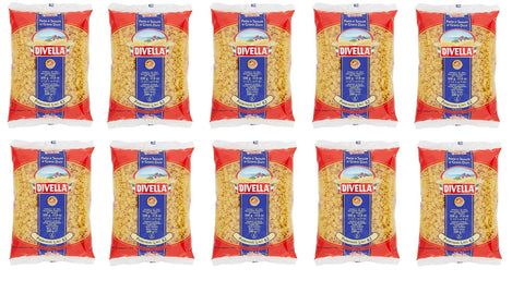Lot De 10 Pâtes Divella 100 % Italiennes N° 62 Paternosti Lisci 500 G
