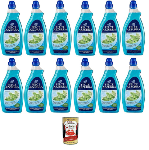 Felce Azzurra Casa Pavimenti Classico Detergente Per Pavimenti Classic Home Floors Nettoyant Pour Sols 12 X 1 L + Italian Gourmet Polpa 400 G