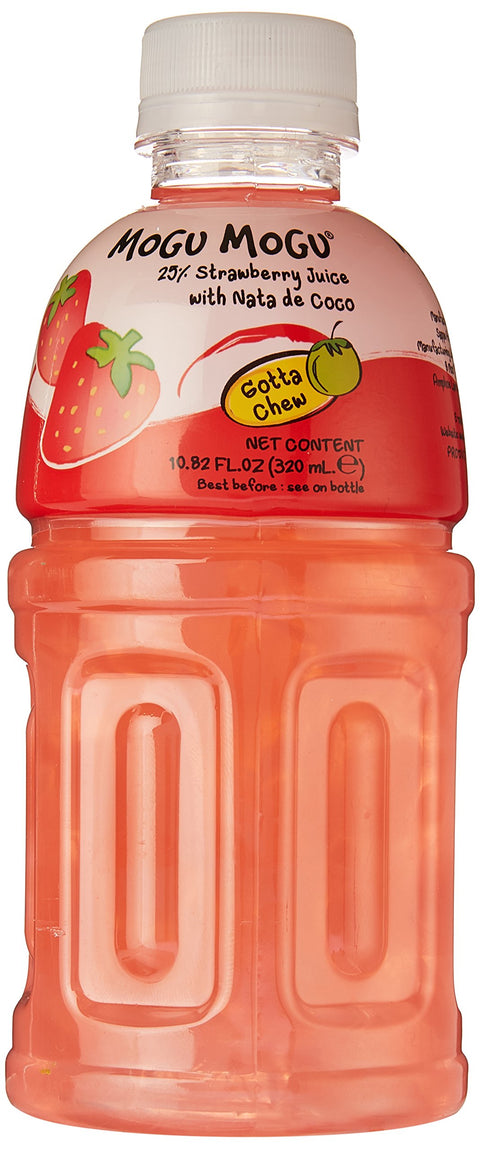 Boisson Nata Coco Fraise Mogu Mogu 320ml Thailand - Lot De 12 Pièces
