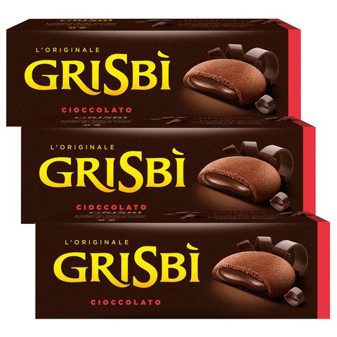 Matilde Vicenzi Grisbi Chocolat - Biscuits Italiens Fourrés Au Chocolat 150g X 3 Parcelles