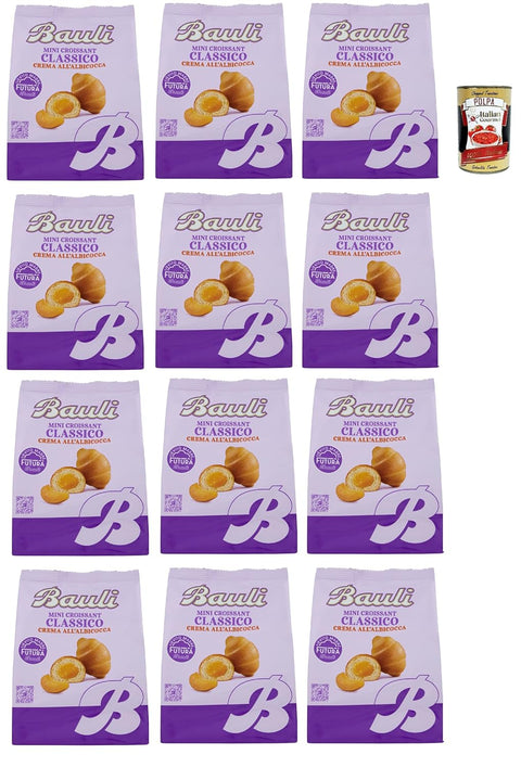 18x Bauli Extra Golosi Mini Cornetti Croissant brioche fourré aux abricots 75g + Italian Gourmet polpa 400 (Copia)