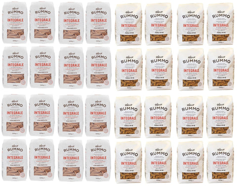 Rummo Pâte Intégrale Paquet D'essai 16 Stylos Rayés + 16 Pâtes Italiennes Fusilli ( 32 X 500 G)