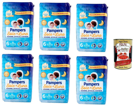 Sole E Luna Mini N°2 Il Absorbe, Enveloppe, Est Confortable 6 Paquets De 21 Pièces + Italian Gourmet Polpa 400 G