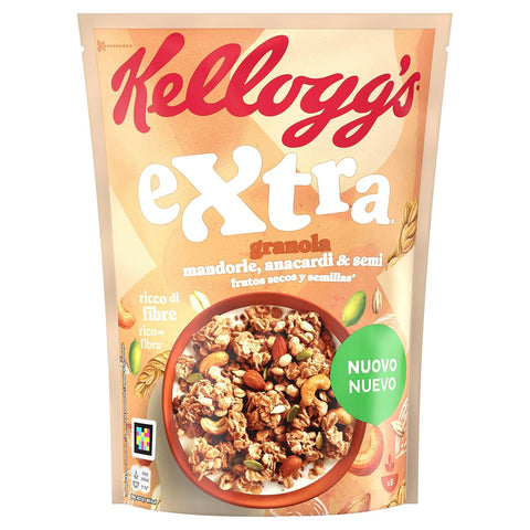 3x Kellogg's Extra Granola aux amandes, noix de cajou et graines, 375 g