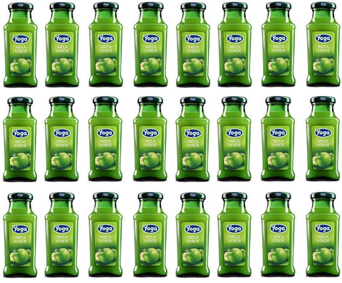 Yoga Lot De 24 Bâtons De Yoga Verts Pour Apple Fruit Juice Drink Beverage 200 Ml