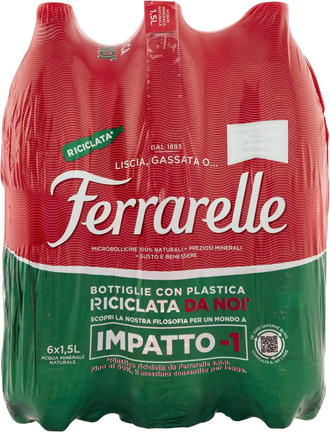 Ferrarelle Acqua Minérale Effervescente Eau Minérale Naturelle Pétillante Pet Naturel 1,5 L Eau Italienne