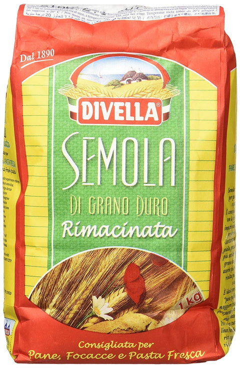 4x Divella Semola Di Grano Duro Rimacinata Semoule De Blé Dur 1kg