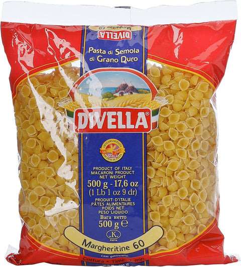 Lot De 5 Pâtes Divella 100 % Italiennes N° 60 Margheritine 500 G