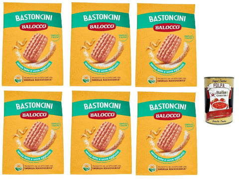 Balocco Bastoncini Biscotti Avec Une Note De Citron Pour Le Petit Déjeuner 6x 700g Cookies Biscuits + Italian Gourmet Polpa 400g