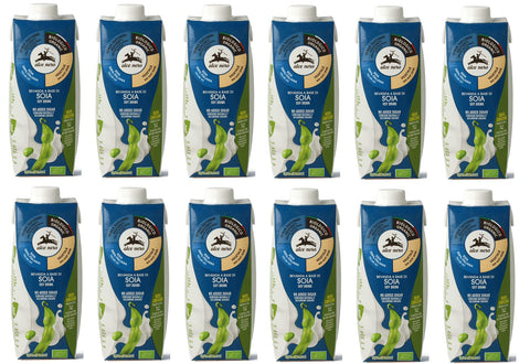 12 X Alce Nero Bevanda Biologica Vegetale A Base Di Soia Biologique Légumes Boisson À Base De Soja 500 Ml Boisson Rafraîchissante Non Alcoolisée