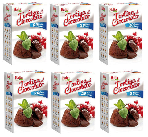 Halta Preparato Per Tortino Al Cioccolato Lot De 6 Mélanges De Poudre Préparés Pour Gâteaux Au Chocolat 1000 G