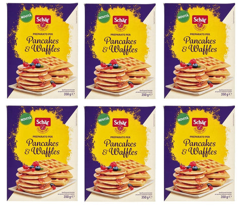 Lot De 6 Pelures Sans Gluten - Préparateur À Pancakes & Gaufres - Préparés Pour Crêpes Et Gaufres Sans Gluten - 350 G