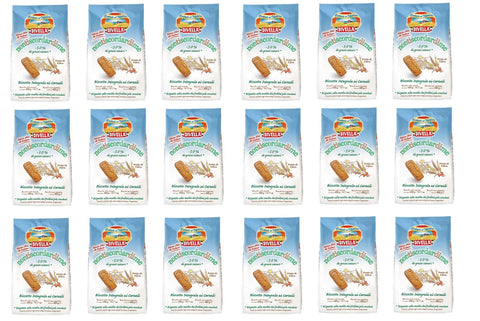 Lot De 18 Biscuits Italiens Divella Non Ti Scordar Di Me Biscotti Integrali Ai Céréales Au Blé Entier 400 G