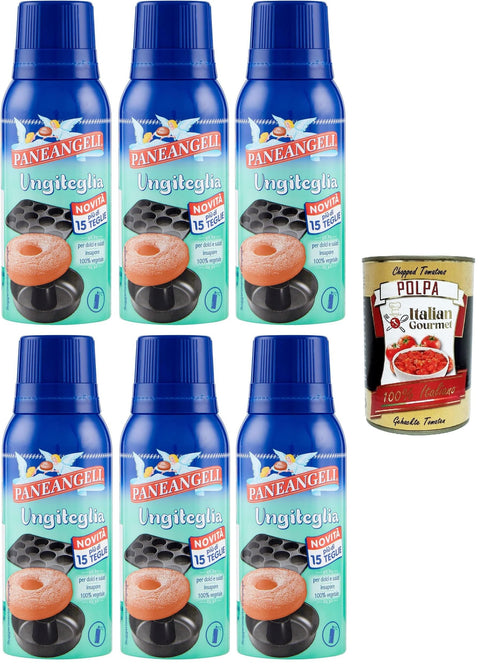 Paneangeli Ungiteglia Per Dolci E Salati Insapore Graisse Paneangeli Pour Bonbons Et Plats Salés Au Goût Neutre 6 X 75 Ml + Italian Gourmet Polpa Di Pomodoro 400 G
