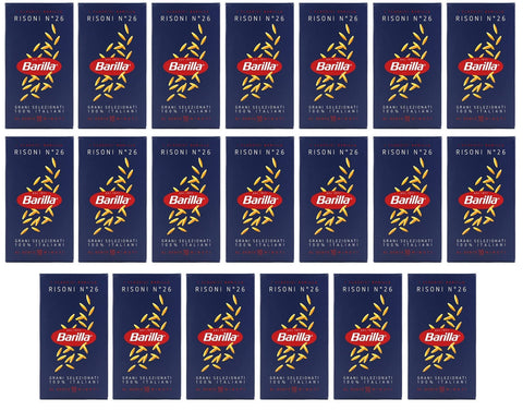 20 Paquets De Pâte Alimentaire Barilla Risoni No 26, Pâte Italienne, 500 G.