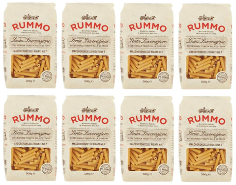Rummo Pasta Maccheroncelli N°7 Lot De 8 Pâtes Italiennes À Base De Semoule De Blé Dur, Pâtes Italiennes 500 G