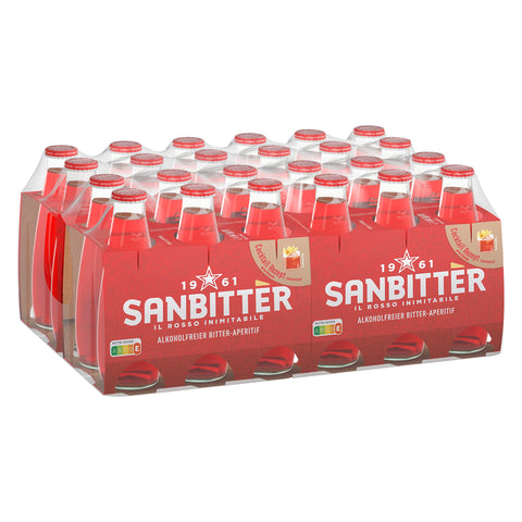Sanbitte Èr | Apéritif Sans Alcool D'italie | Arôme Amer Doux | Fabriqué À Partir D'agrumes Et D'herbes Fines Des Alpes, Pour Boissons Mixtes | De La Marque Culte San Pellegrino | Lot De 24 (24 X 98 Ml)