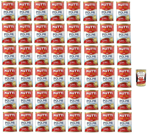 Mutti Polpa Di Pomodoro, Sauce Tomate À Pâte De Tomate 100% Italian, 48x 400g + Italian Gourmet Polpa 400g