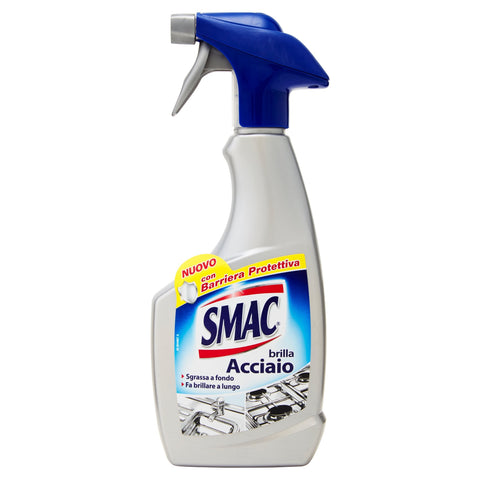 Smac – Spray Brille Acier, Avec Barrière De Protection, Sgrassa À Fond, Il Y A Brillare À Long – 12 Pièces De 500 Ml [6 L]