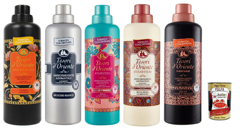 Tesori D'oriente Ammorbidente Lot De 5 Adoucissants Concentrés Pour Machine À Laver, Jusqu'à 38 Lavages, 5 X 760 Ml + Italian Gourmet Polpa 400 G