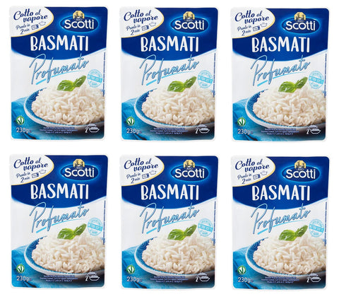 Riso Scotti Basmati Profumato Lot De 6 Sachets De Riz Basmati Parfumé Prêt À La Vapeur 230 G