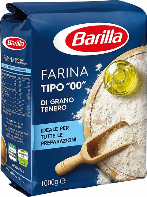 Barilla Farina Tipo 00 Grano Tenero Farine De Blé Tendre 1 Kg
