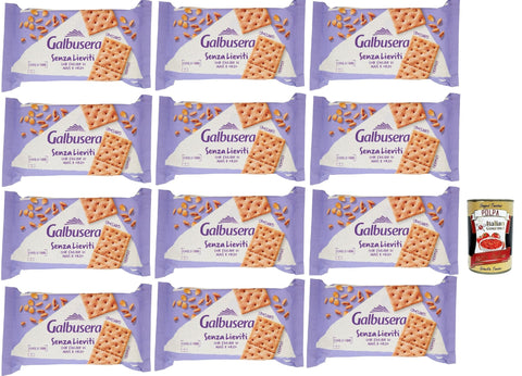 Galbusera Senza Lieviti Cracker Con Farine Di Maïs E Orzo, Cracker Avec Farine De Maïs Et Orge, Sans Soupe 12 X 300 G + Italian Gourmet Polpa 400 G