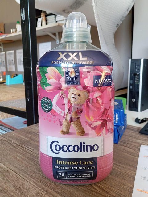 Coccolino Adoucissant Concentré Fleurs De Tiaré Et Fruits Rouges, Adoucissant Laveuse Intense Care Avec Technologie Pro-Fibre, Format Xxl 456 Lavages, 6 Pièces De 1750 Ml