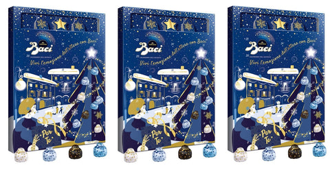 Perugina Baci Calendario Dell'avvento Lot De 3 Calendriers De L'avent Remplis De Chocolats Au Lait Et Chocolat Noir (3 X 300 G)