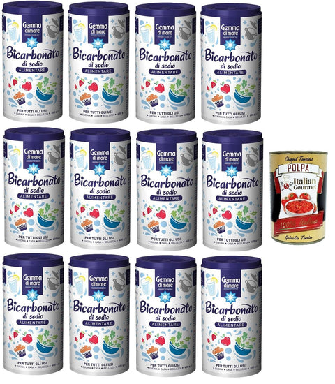 Gemma Di Mare Bicarbonato Di Sodio Alimentare Bicarbonate De Sodium De Qualité Alimentaire 12 X 600 G + Italian Gourmet Polpa 400 G