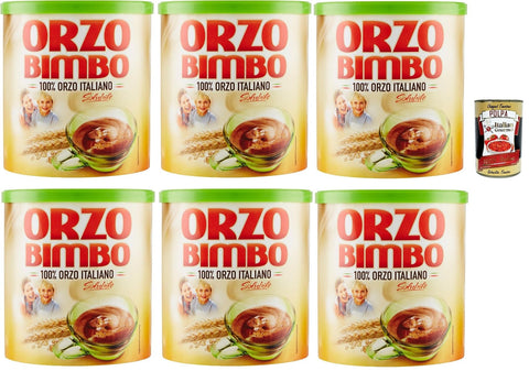Orzo Bimbo, Orzo Solubile 100% Italiano, Orge Soluble À 100% Italienne, Istant Coffee, 6x 120g + Italian Gourmet Polpa 400g