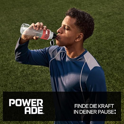 12x POWERADE Active Peach Apple Eau Pêche et Pomme - Boisson rafraîchissante sans calories et sans sucre avec vitamines B3 et B6 - Boisson pour sportifs avec micronutriments en bouteilles à usage unique (12 x 500 ml)