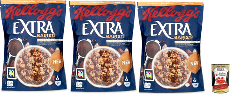 Cereali Extra « Barista Edition » | Essayez Le Café Et Le Chocolat | Céréales Breakfast Céréales, Céréales À L'avoine Croustillante | 3 X 350 G + Italian Gourmet Polpa 400 G