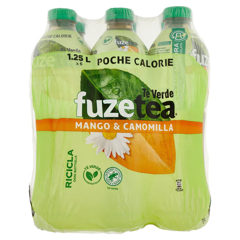 Fuze Tea Thé Vert Harmony Mangue/Note De Camomille 6 X 1,25 L
