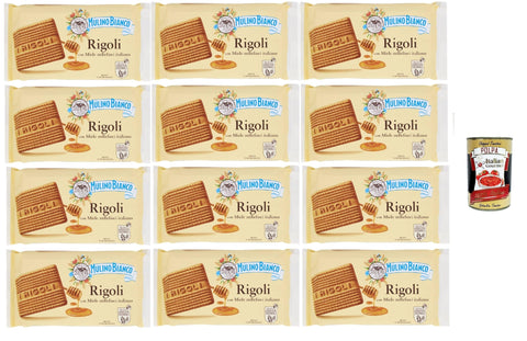 Mulino Bianco Rigoli, Biscotti Con Miele Millefiori Italiano, Biscuits Au Miel Millefiori Italien, 12x 400g + Italian Gourmet Polpa 400g