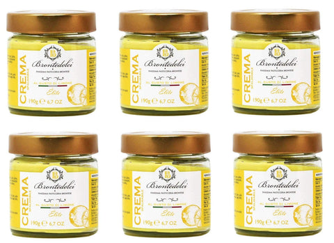Brontedolci Lot De 6 Crèmes À Tartiner En Verre De Sicile Avec Citrons Italiens 190 G