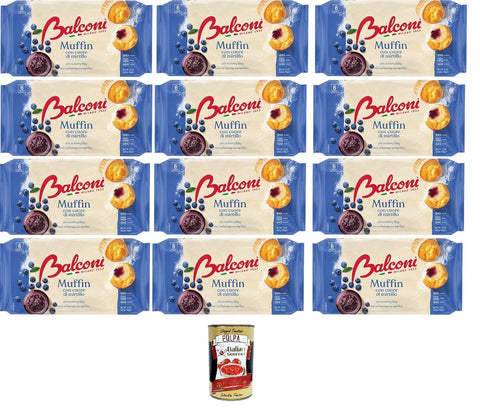 Balconi Muffin Con Cuore di Mirtillo Muffins aux myrtilles (12 x 240 g) + 400 g de pulpe italienne gourmande