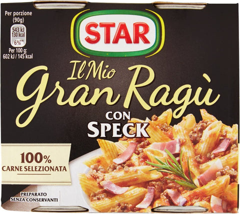 4x Il Mio Gran Ragu Star Speck Sauce Tomate 2x 180g Avec Bacon Soupe Tomate