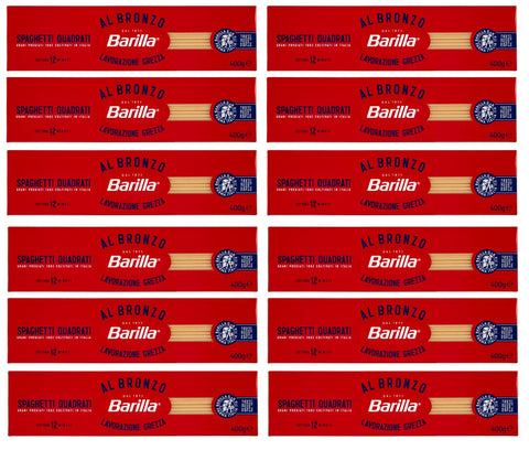 Barilla Spaghetti Quadrati Al Bronzo Lot De 12 Pâtes Dessinées 400 G